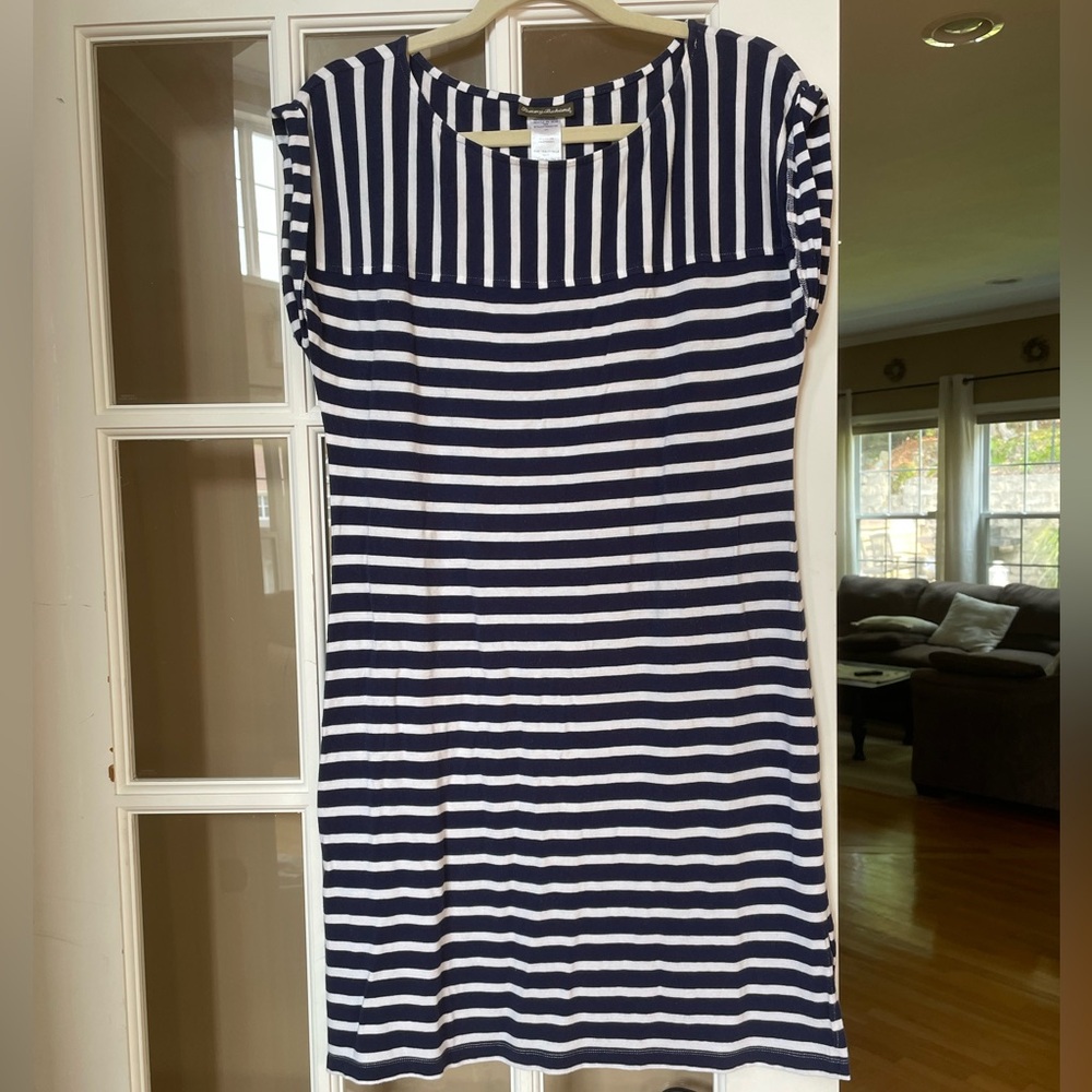 Tommy Bahama Blue/White Dress-XS